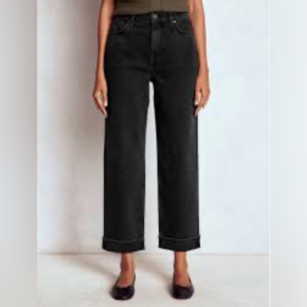 Boden Black Wide Leg Jeans